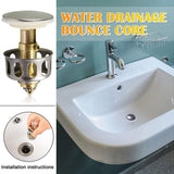 Universal Wash Basin Bounce Drain Filter Kitchen Bathroom Strainer Sink Drain Stopper - Rear View
