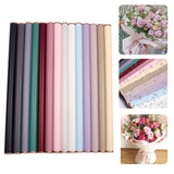 20 Sheets Waterproof Floral Wrapping Paper Sheets Fresh Flowers Bouquet Gift Packaging Wrapping Paper Sheets - Front View