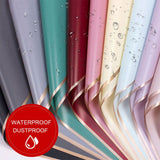 20 Sheets Waterproof Floral Wrapping Paper Sheets Fresh Flowers Bouquet Gift Packaging Wrapping Paper Sheets - Close-Up Angle