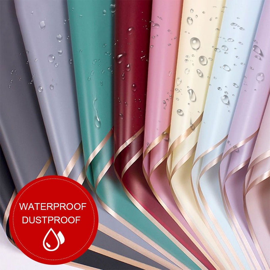 20 Sheets Waterproof Floral Wrapping Paper Sheets Fresh Flowers Bouquet Gift Packaging Wrapping Paper Sheets