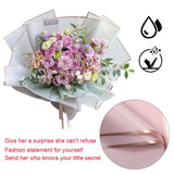 20 Sheets Waterproof Floral Wrapping Paper Sheets Fresh Flowers Bouquet Gift Packaging Wrapping Paper Sheets - Low Angle