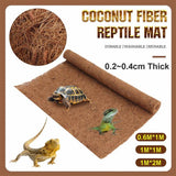 Reptile Mat Coconut Fiber Turtles Pet Mat Habitat Carpet Mat Substrate for Lizards Turtles Snakes Iguana - Close-Up Angle