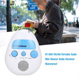 Mini Shower Radio Waterproof Bath Radio Battery Powered FM/AM Radio