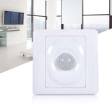 220V Automatic Infrared PIR Body Motion Sensor Switch Wall Mount LED Night Light - Top-Down View