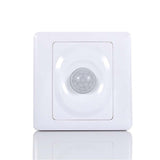 220V Automatic Infrared PIR Body Motion Sensor Switch Wall Mount LED Night Light - Low Angle