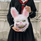 Halloween Horror Mask Rabbit Bear Cosplay Carnival Party Costume Christmas Halloween Face Mask Costume - 45-Degree Angle
