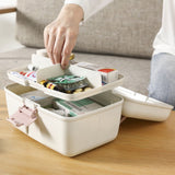 First Aid Kit 2 Layer Medicine Box Portable Emergency Medicine Box for Home Office