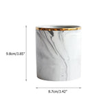 Nordic Desktop Marble Storage Tank Ceramic Cosmetic Brush Pen Holder Tableware Storage Holder Home Office Kitchen - Front View