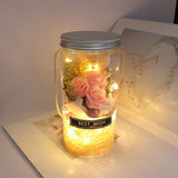 Romantic Eternal Rose Never Withered Rose Night Light Wishing Bottle Preserved Flowers Soap Rose Flower Glass Wishing Bottle