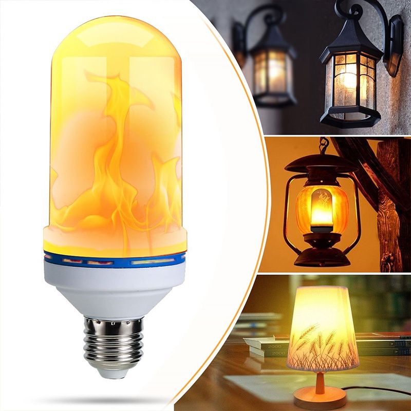 LED E27 360° Flame Flickering Effect Light Bulb Decorative Holiday Lamp
