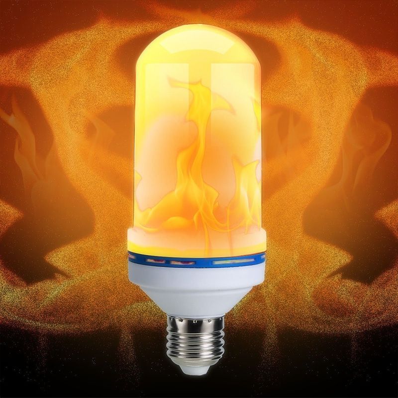LED E27 360° Flame Flickering Effect Light Bulb Decorative Holiday Lamp