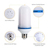 LED E27 360° Flame Flickering Effect Light Bulb Decorative Holiday Lamp
