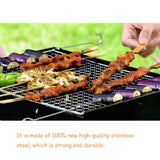 2Pcs Grill Mesh Mats Stainless Steel Non Stick Mesh Grill Mats Back Grids for Grilling Meat Vegetable Seafood