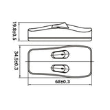 Double Control Switch Floor Light Table Lamp Push Button Switches Two Way Power Switch - Side View