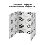 Folding Oil Splatter Shield Splash Proof Panels Gas Stove Shield for Kitchen - Side View