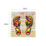Wooden Foot Massage Board Acupoint Foot Massager Reflexology Chart - Front View