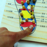 Wooden Foot Massage Board Acupoint Foot Massager Reflexology Chart - 45-Degree Angle