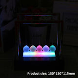 Illuminated Newton Pendulum Ball Miniature Model Ornaments Home Decoration Home Office Desk Decor Gifts