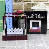 Illuminated Newton Pendulum Ball Miniature Model Ornaments Home Decoration Home Office Desk Decor Gifts