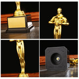 19/22/24 cm Gold Plated Trophy Little Golden Man Trophy Competition Souvenir - Close-Up Angle