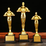 19/22/24 cm Gold Plated Trophy Little Golden Man Trophy Competition Souvenir - Low Angle