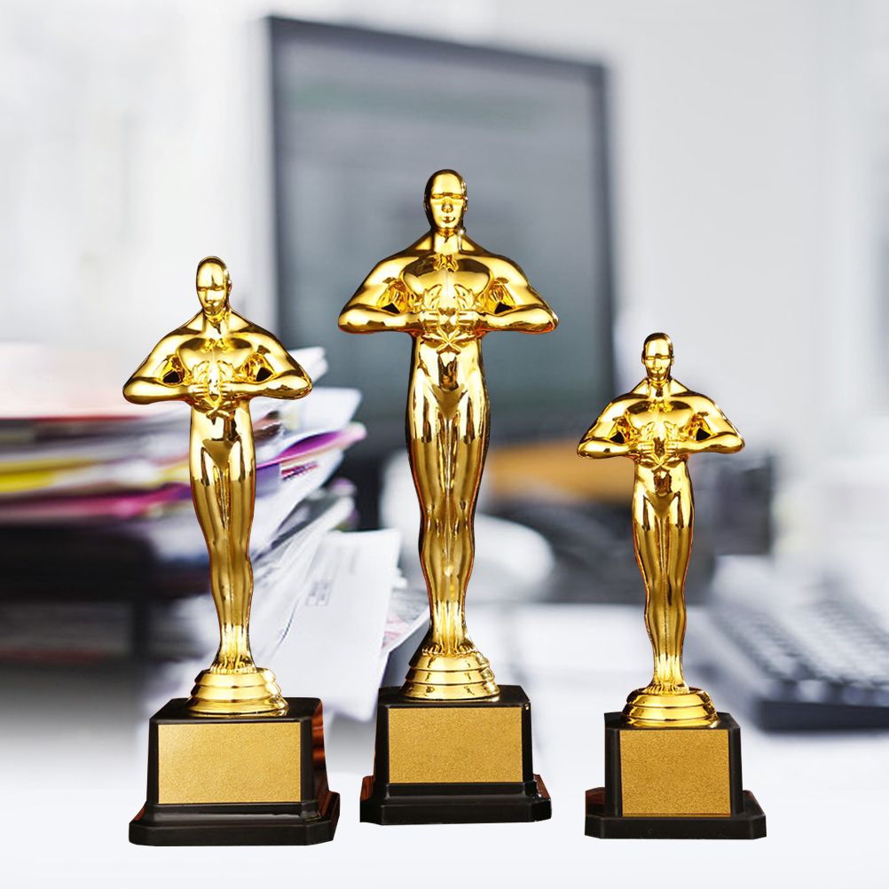 19/22/24 cm Gold Plated Trophy Little Golden Man Trophy Competition Souvenir