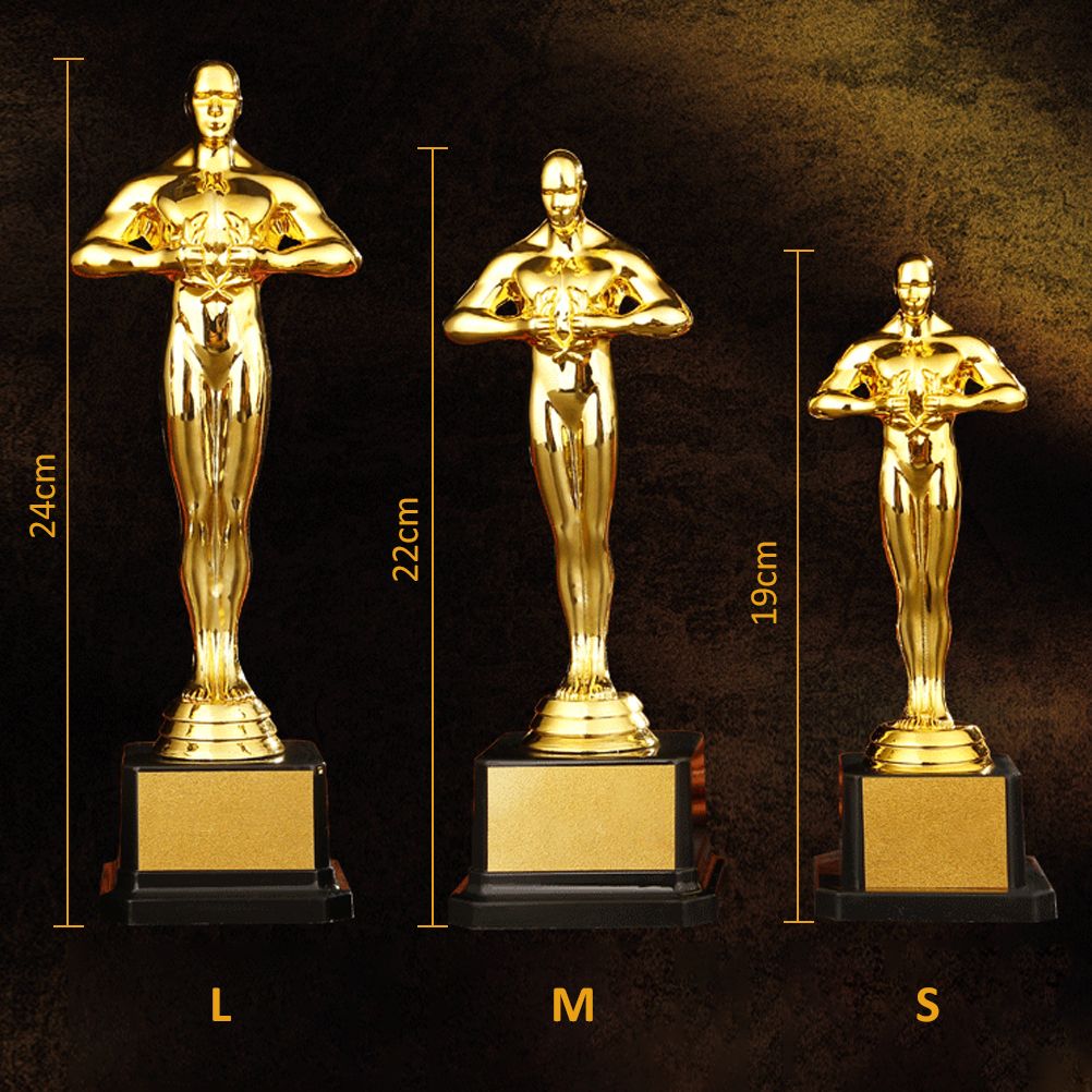 19/22/24 cm Gold Plated Trophy Little Golden Man Trophy Competition Souvenir