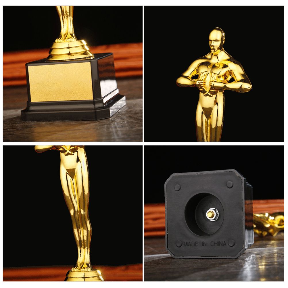 19/22/24 cm Gold Plated Trophy Little Golden Man Trophy Competition Souvenir