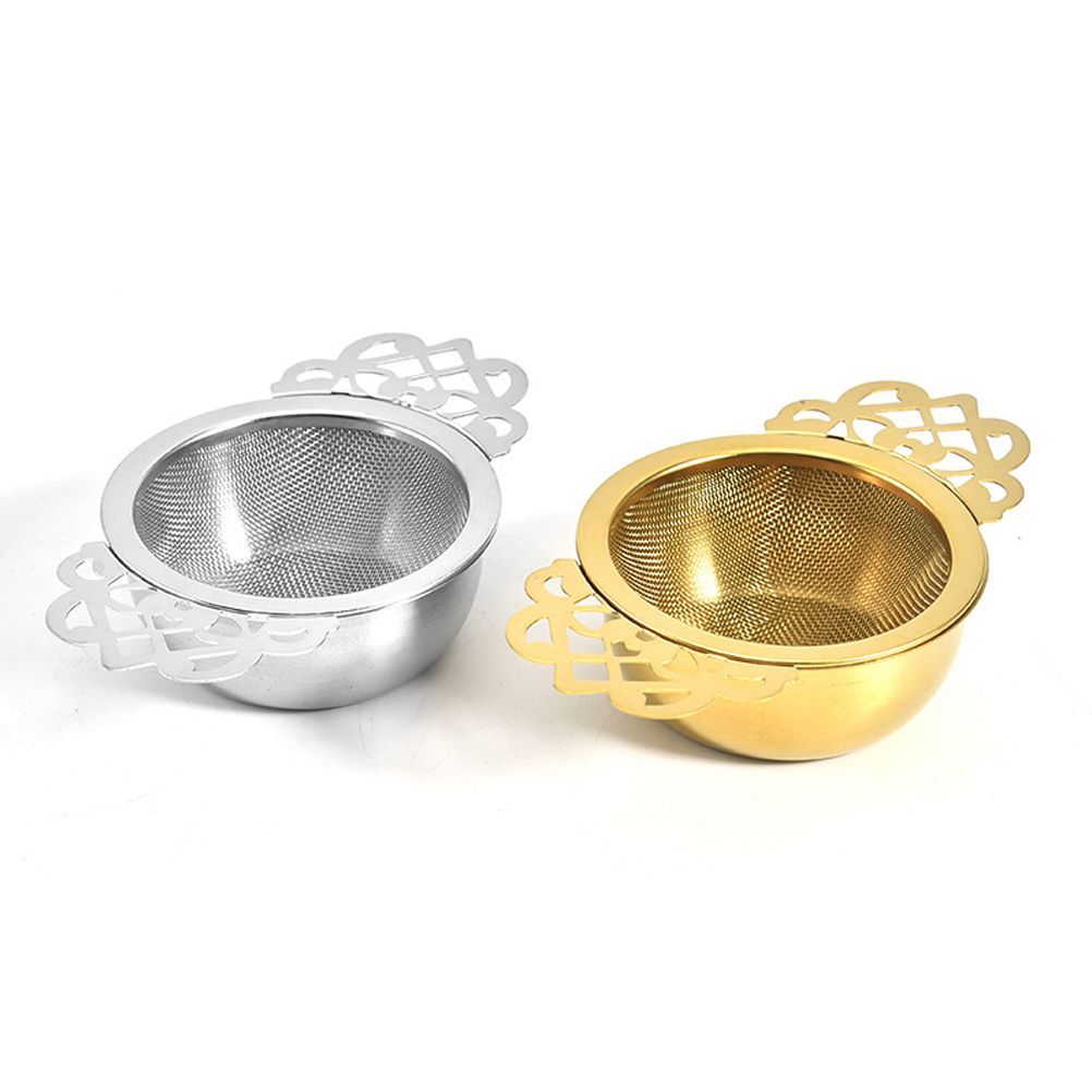 Tea Strainers with Drip Bowl Stainless Steel Tea Infuser Set Tea Filter with Double Wing Handles