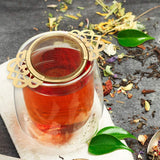Tea Strainers with Drip Bowl Stainless Steel Tea Infuser Set Tea Filter with Double Wing Handles - 45-Degree Angle