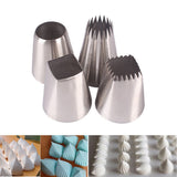 4PCS Cake Decorated Nozzle Set Stainless Steel Piping Nozzle DIY Cake Decorating Tips