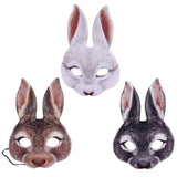 Half Face Rabbit Headgear Funny EVA Rabbit Bunny Headgear for Party Festival Club - Front View