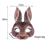 Half Face Rabbit Headgear Funny EVA Rabbit Bunny Headgear for Party Festival Club - Top-Down View