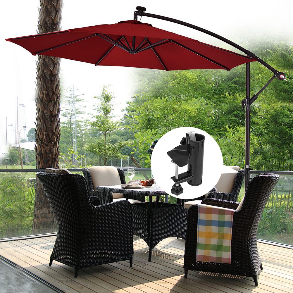 Steel Parasol Holder Balcony Umbrella Stand Umbrella Holder for Balcony Pole