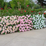 Wooden Retractable Fence Expanding Fence Hedge With Artificial Flower Leaves Garden Decoration Trellis Screen