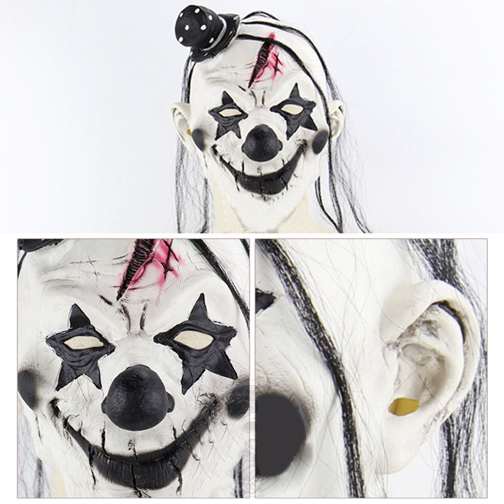 Halloween Latex Mask Horrible Scary Clown Mask Halloween Clown Mask Dress up Props for Adult