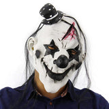 Halloween Latex Mask Horrible Scary Clown Mask Halloween Clown Mask Dress up Props for Adult - Rear View