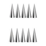 10PCS Stainless Steel Cream Horn Molds Baking Cones Cream Horn Forms Ice Cream Mold Standing Cone Shape