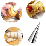 10PCS Stainless Steel Cream Horn Molds Baking Cones Cream Horn Forms Ice Cream Mold Standing Cone Shape