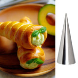10PCS Stainless Steel Cream Horn Molds Baking Cones Cream Horn Forms Ice Cream Mold Standing Cone Shape