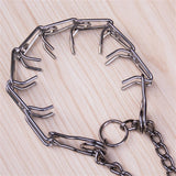 Adjustable Dog Training Prong Collar Metal Pinch Training Chain Collar Prong Pet Choke Collars Dog Necklace - Side View