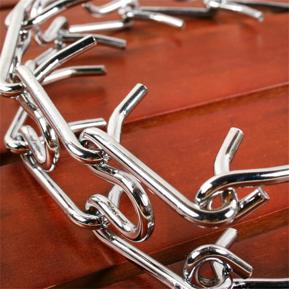 Adjustable Dog Training Prong Collar Metal Pinch Training Chain Collar Prong Pet Choke Collars Dog Necklace