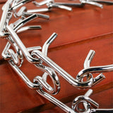 Adjustable Dog Training Prong Collar Metal Pinch Training Chain Collar Prong Pet Choke Collars Dog Necklace