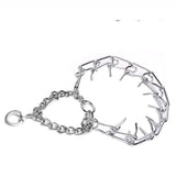 Adjustable Dog Training Prong Collar Metal Pinch Training Chain Collar Prong Pet Choke Collars Dog Necklace - Rear View