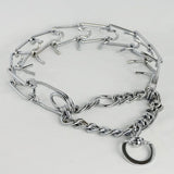 Adjustable Dog Training Prong Collar Metal Pinch Training Chain Collar Prong Pet Choke Collars Dog Necklace