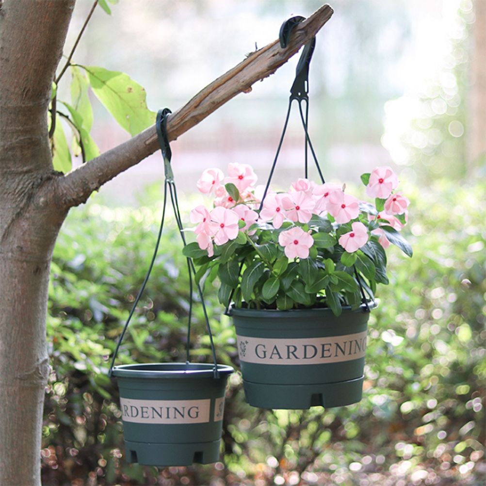 Garden Hanging Pot Plastic Hanging Flower Pot Plant Hanger with Hook
