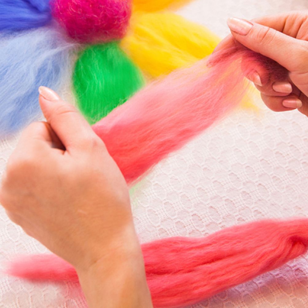 36/45 Colors Fibre Wool Yarn Roving for Needle Felting Hand Spinning DIY Craft Materials