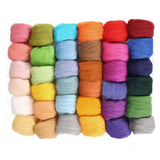 36/45 Colors Fibre Wool Yarn Roving for Needle Felting Hand Spinning DIY Craft Materials