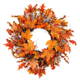 Maple Leaf Wreath Door Hanging Thanksgiving Wreath Halloween Vine Ornament