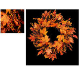 Maple Leaf Wreath Door Hanging Thanksgiving Wreath Halloween Vine Ornament